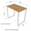 IDE68012 - Bàn Idesk SIBA 80x50x75(cm) gỗ cao su chân sắt lắp ráp
