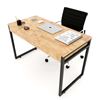 BD68061 - Bàn học có hộc kéo gỗ cao su chân sắt lắp ráp