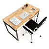 BD68061 - Bàn học có hộc kéo gỗ cao su chân sắt lắp ráp