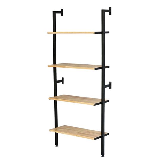 Kệ áp tường 4 tầng 65x25x145cm gỗ cao su KTT68016