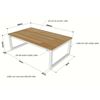 Bàn ngồi bệt gỗ cao su chân sắt lắp ráp 100x60cm SPD68153