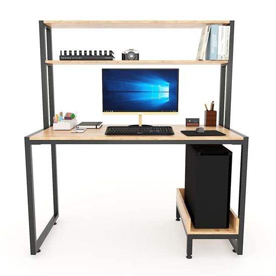Bàn vi tính liền kệ CPU kết hợp kệ sách 126x60x141(cm) COD68039