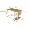 BD68060 - Bàn làm việc SIBA chân sắt kết hợp hộc tủ 120x60x75(cm)