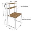 Bàn học mini kết hợp kệ sách 86x60x141(cm) FD68041