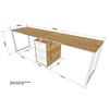 Bàn làm việc 2 người ngồi kết hợp chân tủ 240x120x75cm BD68066