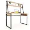 Bàn học có hộc kéo gỗ cao su kết hợp kệ sách 120x60x128(cm) FD68046
