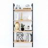 Kệ sắt áp tường 4 tầng 65x25x145cm gỗ cao su khung sắt KTT68016