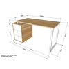 Bàn làm việc kết hợp chân tủ 1 bên 138x60x75 (cm) BD68065