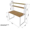 Bàn vi tính liền kệ CPU kết hợp kệ sách 126x60x141(cm) COD68039