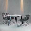 Bộ bàn ăn mặt đá cao cấp và 4 ghế nệm CBBA026