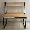 Bàn học có hộc kéo gỗ cao su kết hợp kệ sách 120x60x128(cm) FD68046