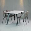 Bộ bàn ăn mặt đá cao cấp và 4 ghế mặt nệm simili CBBA027