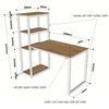 Bàn máy tính UBAN liền kệ sách 134x60x132cm gỗ