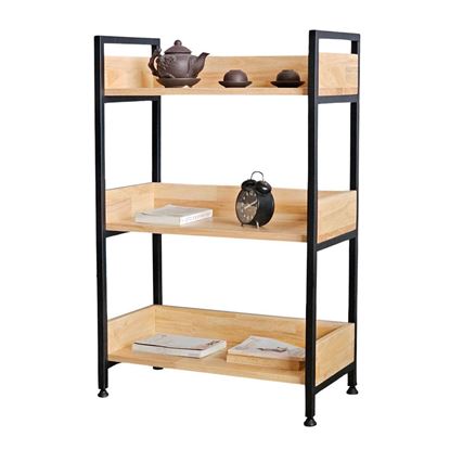 Kệ sách trang trí VEGA 3 tầng gỗ kết hợp khung sắt KS68075