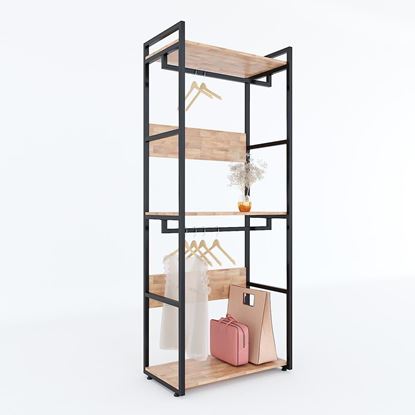 Kệ quần áo VEGA 3 tầng 80x45x200cm gỗ khung sắt KQA68035