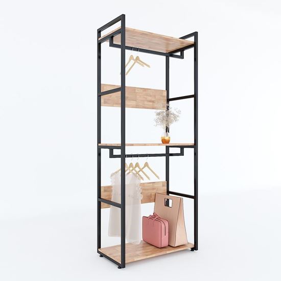 Kệ quần áo VEGA 3 tầng 80x45x200cm gỗ khung sắt KQA68035