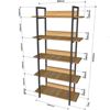 KS68083 - Kệ trang trí VASEN 5 tầng gỗ kết hợp khung sắt