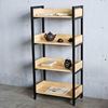 Kệ sách trang trí  VEGA 4 tầng gỗ cao su khung sắt KS68076