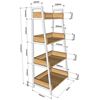 Kệ CASAN 4 tầng gỗ kết hợp khung sắt