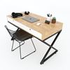 BD68054 - Bàn làm việc UBAN 2 hộc kéo 120x60x75(cm) gỗ cao su chân hệ Xconcept