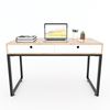 Bàn làm việc UBAN II có ngăn kéo 120x60cm gỗ cao su chân sắt lắp ráp BD68053