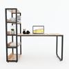 Bàn học UBAN kết hợp kệ sách 150x60x140cm gỗ cao su FD68029