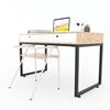 BD68053 - Bàn làm việc UBAN 2 hộc kéo 120x60x75(cm) gỗ cao su chân sắt lắp ráp