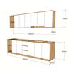 BTB68003 - Hệ tủ bếp hiện đại gỗ cao su ( không bao gồm mặt đá và bồn rửa)