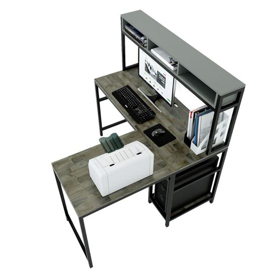 COD68037 - Bàn vi tính góc chữ L kết hợp kệ (120x130x133cm)