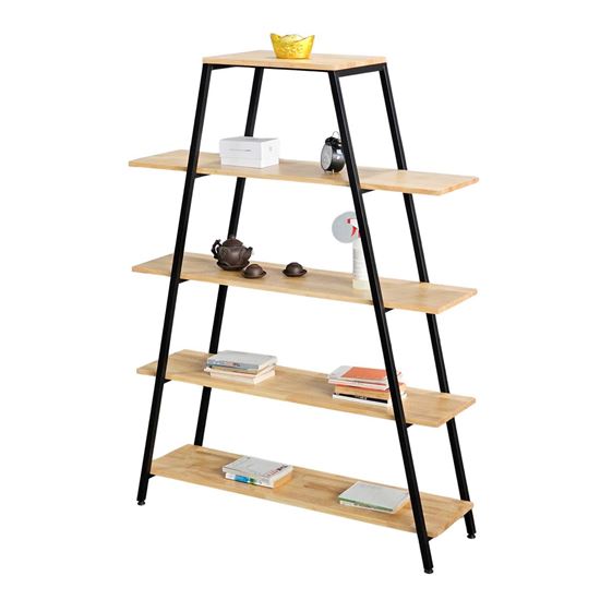 Kệ khung sắt chữ A 5 tầng gỗ cao su KKS001