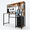 COD68036- Bàn vi tính gỗ cao su kết hợp kệ (120x50x133cm)