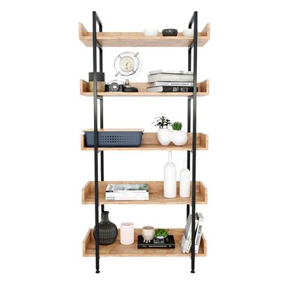 Kệ trang trí VERNON 5 tầng 80x32x162cm gỗ cao su KS68071