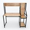 COD68036- Bàn vi tính gỗ cao su kết hợp kệ (120x50x133cm)