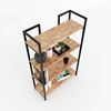 Kệ sách trang trí DRACO 4 tầng gỗ cao su khung sắt KS68064