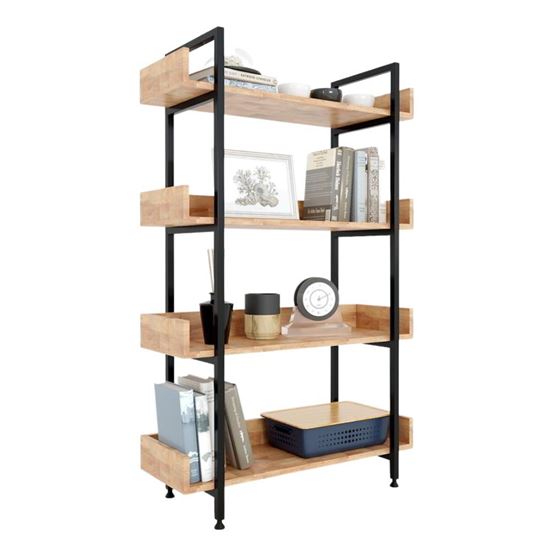 KS68070 - Kệ trang trí VERNON 4 tầng gỗ kết hợp khung sắt