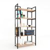 Kệ sách trang trí  DRACO 5 tầng gỗ cao su khung sắt KS68065