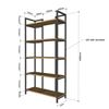 Kệ sách trang trí  DRACO 5 tầng gỗ cao su khung sắt KS68065