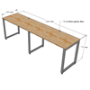 Bàn cụm 2 song song Rectang Concept 60x240cm HBRT026