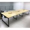 HBRT013 - Bàn cụm 6 người 120x360cm hệ RECTANG chân sắt lắp ráp