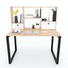 FD68016 - Bàn kết hợp kệ FrameDesk chân sắt gỗ cao su màu tự nhiên ( 70x120x135cm)