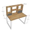 FD68016 - Bàn kết hợp kệ FrameDesk chân sắt gỗ cao su màu tự nhiên ( 70x120x135cm)