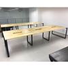 HBRT013 - Bàn cụm 6 người 120x360cm hệ RECTANG chân sắt lắp ráp