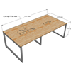 Bàn họp 120x240cm hệ RECTANG chân sắt lắp ráp