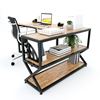 Bàn học góc chữ L kết hợp kệ ( 160x120x75cm) FD68024