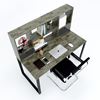 FD68019 - Bàn Framdesk kết hợp kệ 70x140x135cm