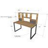 Kích thước  Bàn Framdesk kết hợp kệ 70x140x135cm