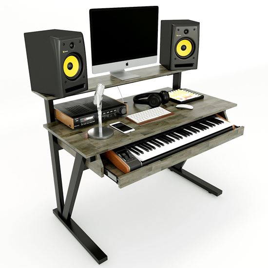 Bàn phòng thu StudioDesk 120x60x94cm) có hộc kéo đàn gỗ cao su SD68003