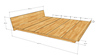 kích thước giường ngủ đôi gỗ cao su tự nhiên
