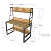 Kích thước Bàn làm việc FrameDesk kết hợp kệ màu gỗ ( 60x120x1450cm)