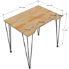 IDE68008 - Bàn mini Idesk gỗ cao su chân Hairpin (80x60x75cm)